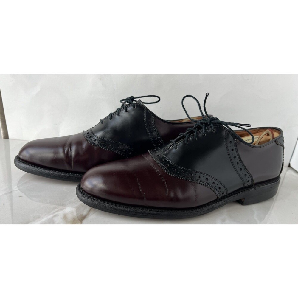 Allen Edmonds Polo 8271  Black Lace Up Oxfords Men Sz 9 D Leather Dress Shoes